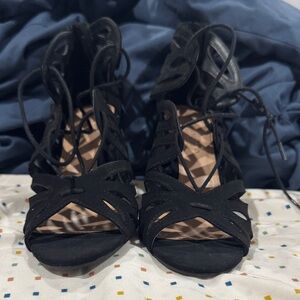 Christian Siriano Elegant Black Strappy Sandals